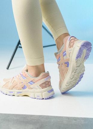 Женские кроссовки asics gel - kahana 8 beige pink3 фото