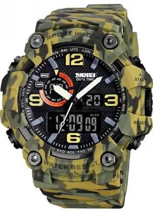 Часы наручные мужские skmei 1520cmgn camo green. цвет: камуфляж