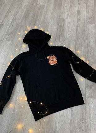 Trapstar on smoke 2.1 hoodie - black/orange2 фото