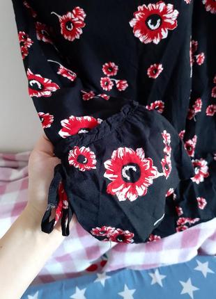 Блуза блузка с цветочным принтом2 фото