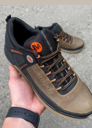 Мужские кожаные кроссовки merrell4 фото