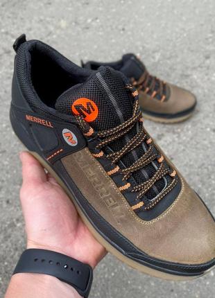 Мужские кожаные кроссовки merrell2 фото