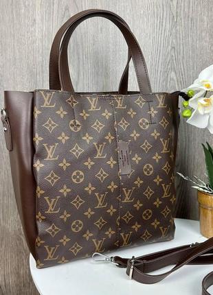 Женская качественная сумка , сумочка на плечо коричневая для девушки5 фото