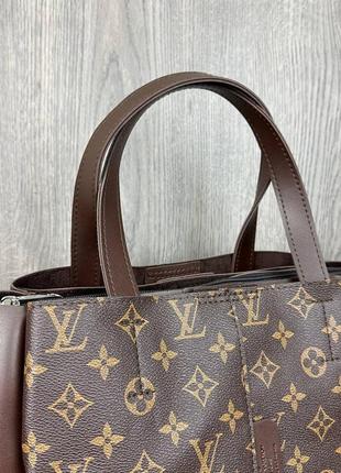 Женская качественная сумка , сумочка на плечо коричневая для девушки6 фото