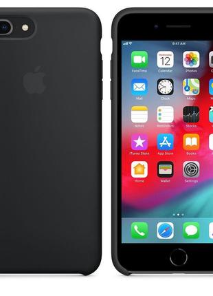 Силиконовый чехол apple silicone case  для iphone 7 plus / 8 plus черный