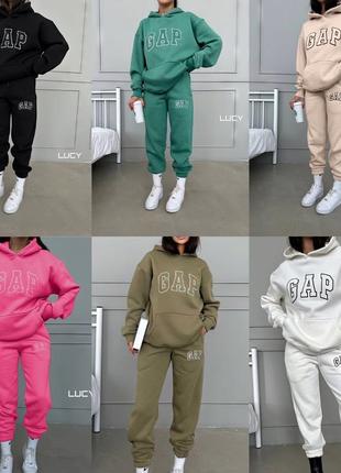 Трендовый спортивный костюм gap на флисе