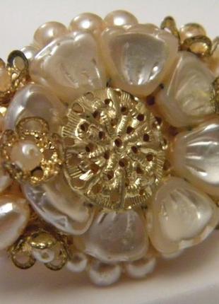 Винтажная брошь чешская бижутерия чехословакия 1960 годов №990