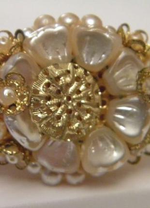 Винтажная брошь чешская бижутерия чехословакия 1960 годов №990