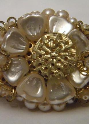 Винтажная брошь чешская бижутерия чехословакия 1960 годов №990