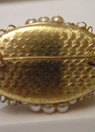 Винтажная брошь чешская бижутерия чехословакия 1960 годов №990