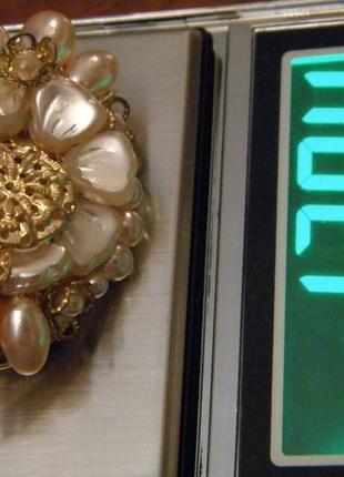 Винтажная брошь чешская бижутерия чехословакия 1960 годов №990