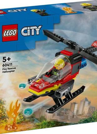 Конструктор lego city пожарный спасательный вертолет 85 деталей (60411)