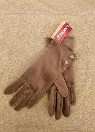 Жіночі замшеві рукавички