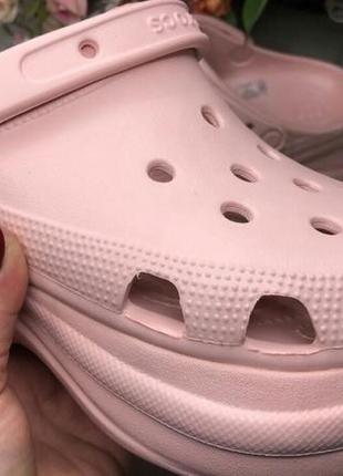 Крокс класік платформа бае пудра crocs classic bae clog powder2 фото