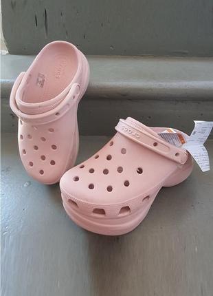 Крокс класік платформа бае пудра crocs classic bae clog powder1 фото