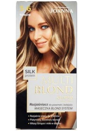 Освітлювач для волосся на 5-6 тонів joanna multi blond super, 70 г1 фото