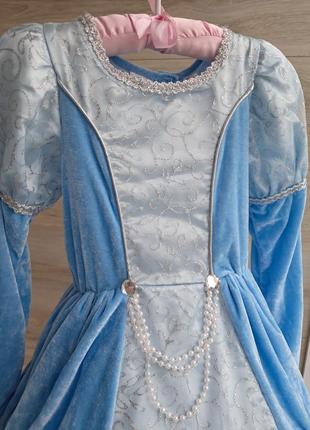 Платье эльзы  золушки принцессы disney 7-8-9л8 фото