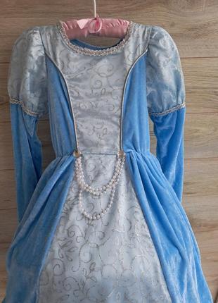 Платье эльзы  золушки принцессы disney 7-8-9л2 фото