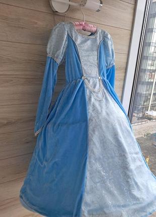 Платье эльзы  золушки принцессы disney 7-8-9л