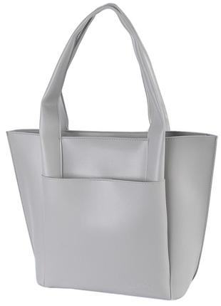 Большая минималистичная стильная сумка женская замшевая качественная на три отделения цвет черный8 фото