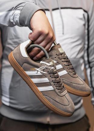 Мужские сникерсы adidas samba og shoes brown.4 фото