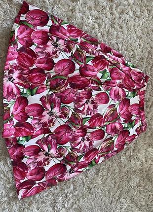 Пышная юбка в цветочный принт