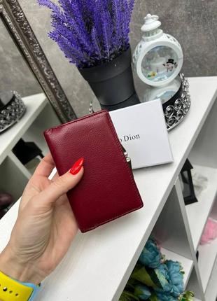 Крутой качественный женский кошелек красный из натуральной кожи миниатюрный стильный в фирменной коробке7 фото
