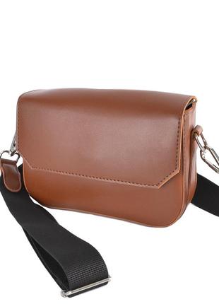 Стильна сумка жіноча клатч рудий маленька сумка крос боді через плече сумка з широким 781