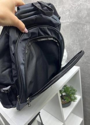 Большой спортивный городской рюкзак со светоотражателем черный7 фото