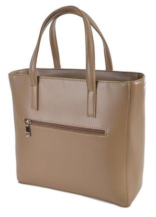 Стильна містка жіноча сумка каркасна якісна з широким ременем колір темно зелений6 фото