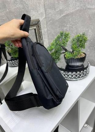 Спортивная современная маленькая сумка стинг женская черная4 фото