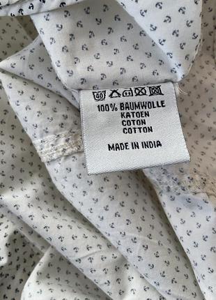 Шикарная качественная фирменная рубашка от бренда caastra в принт - якоря/м3 фото