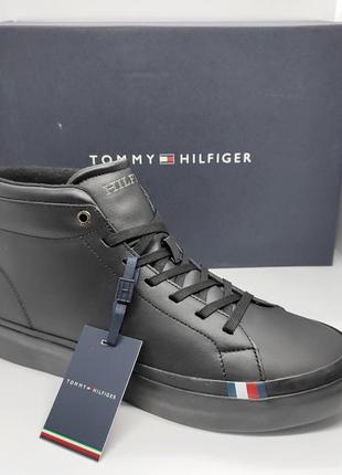 Кожаные теплые ботинки кеды tommy hilfiger оригинал