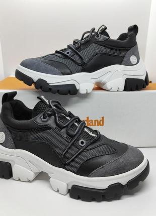 Стильные кожаные кроссовки хайтопы timberland оригинал