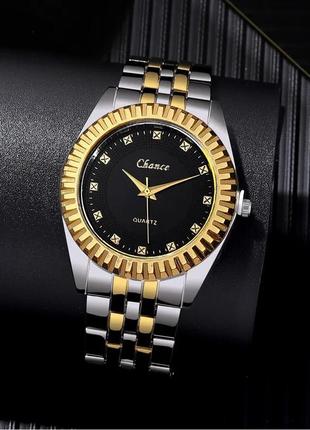 Часы женские наручные кварцевые цвет  серебристый с золотистыми вкраплениями в подарочной шкатулке в наборе6 фото