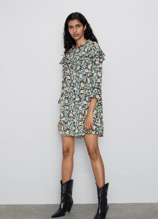 Zara платье платье в цветочный принт