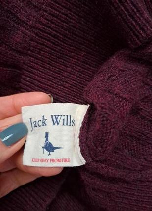 Теплий светр jack wills вишового кольору, шерсть, розмір m-l.5 фото