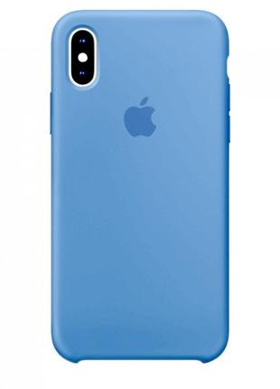 Силіконовий чохол apple silicone case для iphone xr блакитний з відкритим низом