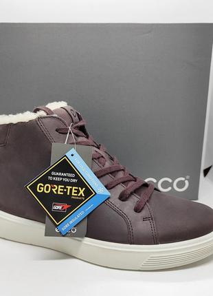 Шкіряні зимові черевики кеди ecco мембрана gore tex оригінал1 фото