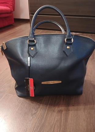 Сумка нова з саф'янової шкіри pierre cardin