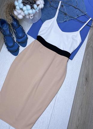 Новое трикотажное платье m l платье футляр миди платье по фигуре