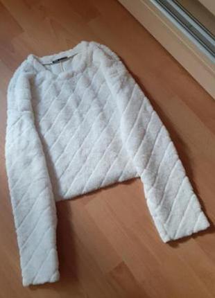 ❗❗❗шикарна кофта-шубка зі штучного хутра zara faux fur р. м