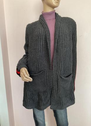 Дуже теплий сірий кардиган /l/ brend paname brother