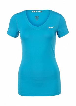 Жіноча спортивна футболка nike pro v-neck m (46-48)