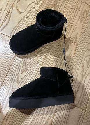 Уггі на платформі шкіряні натуральні reserved оригінал