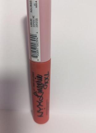 Nyx professional makeup lip lingerie xxl жидкая матовая помада для губ1 фото