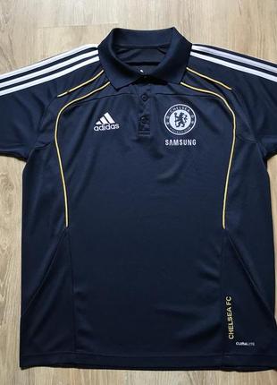 Коллекционная футбольная поло футболка adidas chelsea fc climalite