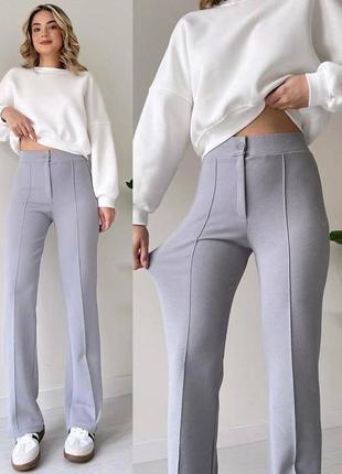Брючні зручні жіночі штани, брюки, висока посадка, крепдайвінг2 фото