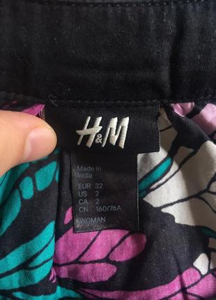 Сукня туніка від h&m котонова яскравий принт квіти4 фото