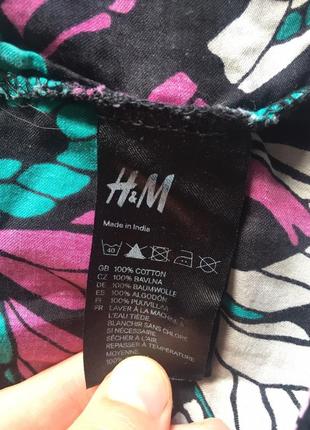 Сукня туніка від h&m котонова яскравий принт квіти5 фото